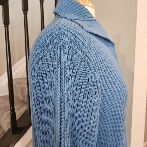 Relativity Woman – Lakeside Blue Ribbed Cardigan Sweater (Size 1X) - Picture 15 of 16